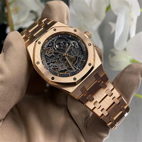 fake audemars piguet royal oak skeleton rose gold|audemars piguet rose gold price.